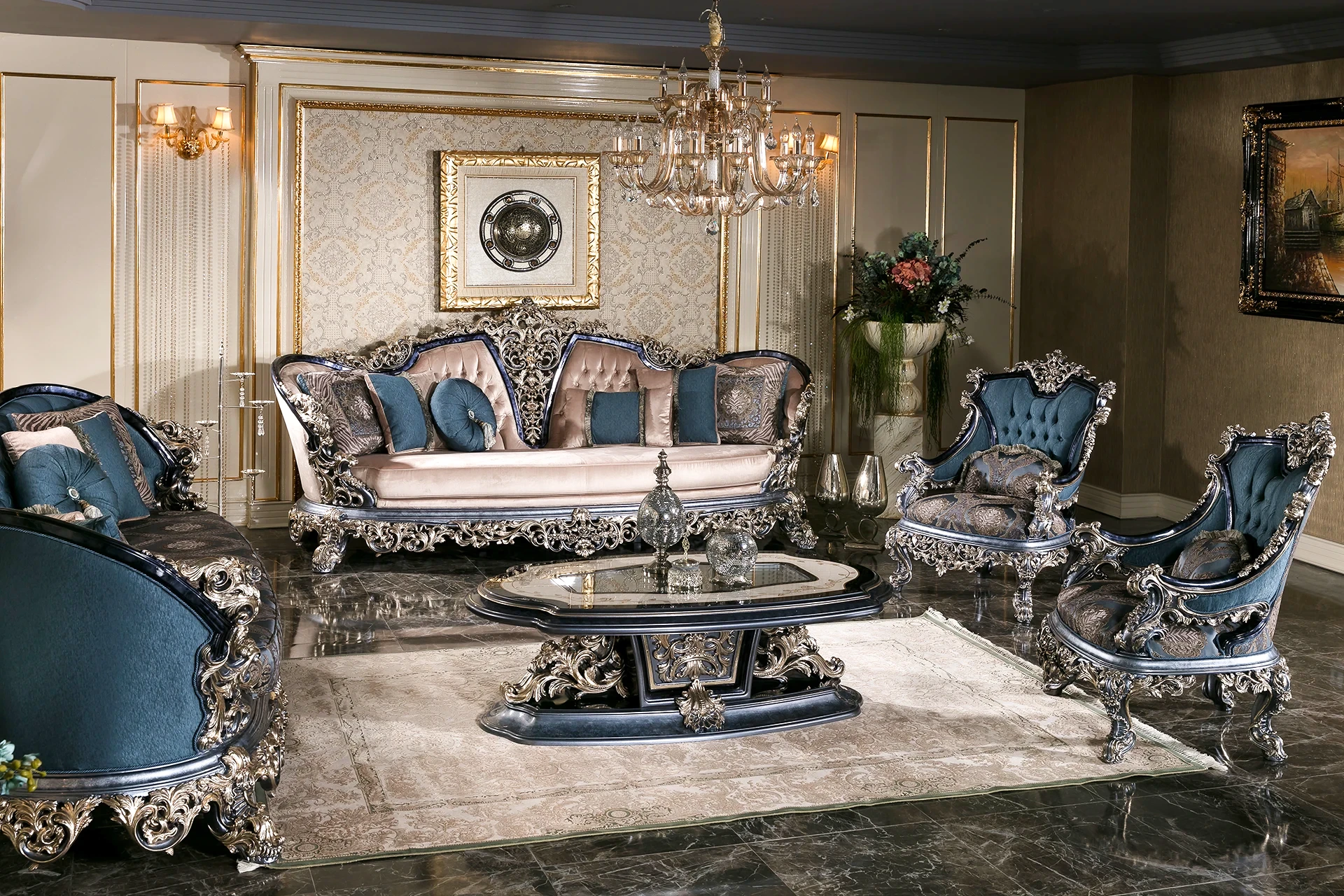 Blue Cavalli Living Room