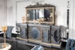 Blue Hanzade Dining Room Mirrored Console 1