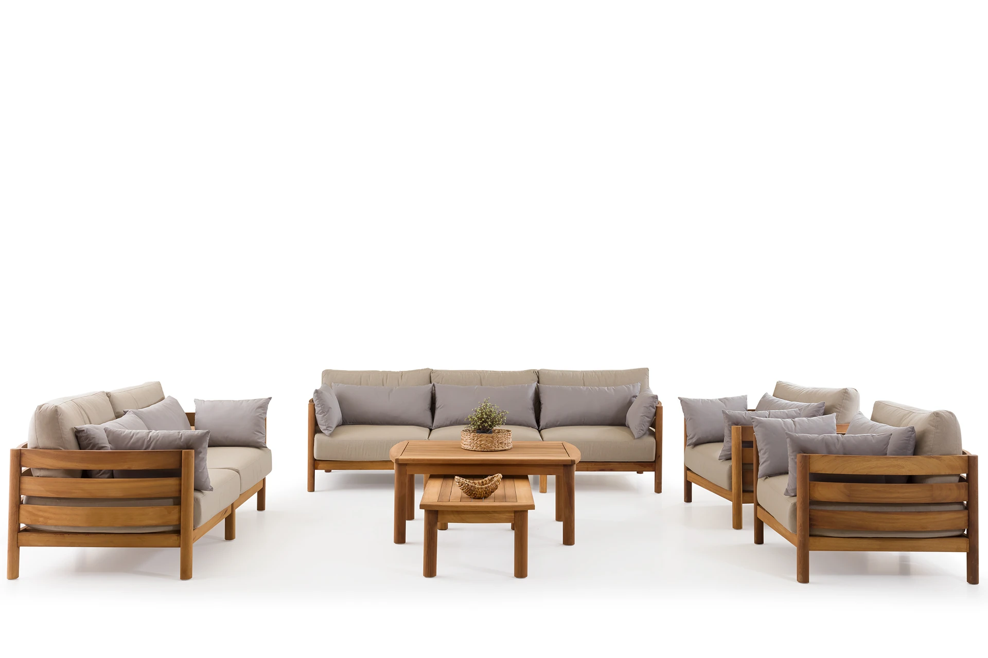 Gloster Garden Sofa Set Wide Angle