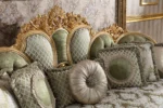 Gold Elnor Living Room Sofa Detail