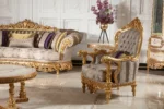 Gold Hanzade Living Room Chair