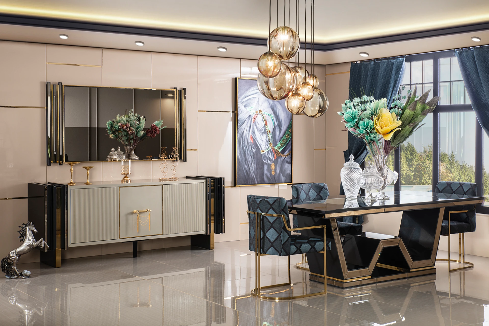 Sahra Dining Room Wide Angle